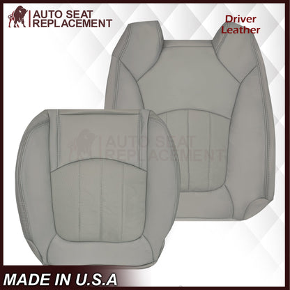 2008-2012 Buick Enclave Perforated Replacement Seat Covers In Gray: Choose Leather or Syn. Leather