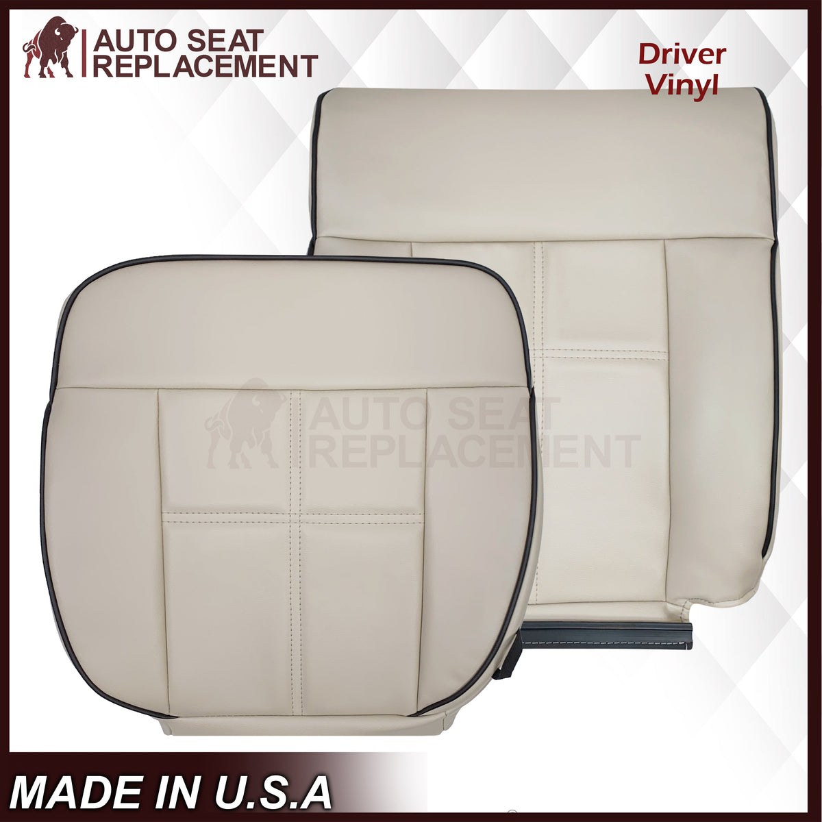 2006 2007 2008 Lincoln Mark LT Front Replacement Seat Covers in Medium Light Parchment Tan: Choose From Variants