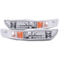 Anzo 1998-2001 Acura Integra Euro Parking Lights Chrome w/ Amber Reflector