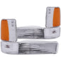 Anzo 1991-1996 Dodge Dakota Euro Parking Lights Chrome w/ Amber Reflector