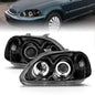 Anzo 1996-1998 Honda Civic Projector Headlights w/ Halo Black