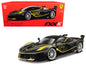 Ferrari FXX-K #44 Black with Yellow Stripes "Signature Series" 1/18 Diecast Model Car by Bburago  free shipping USA