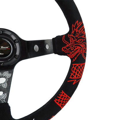 Track Ready 350mm Steering Wheel + Hub Adapter Kit For 2002-2012 Mini Cooper
