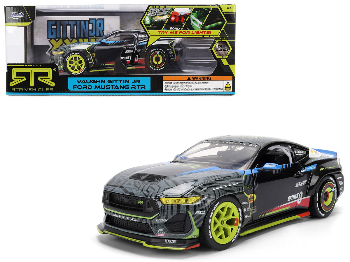 Ford Mustang RTR #25 Vaughn Gittin Jr. "Formula Drift PRO Championship" (2025) with Lights "RTR Vehicles" Series 1/24 Diecast Model Car by Jada  free shipping USA