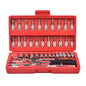 46pcs 1/4” Drive Ratchet Socket Wrench Set Travel Mechanic Tool Kit