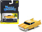 Gene Winfield’s 1961 Cadillac Maybelline Yellow Metallic with White Stripes 1/64 Diecast Model Car by Muscle Machines  free shipping USA