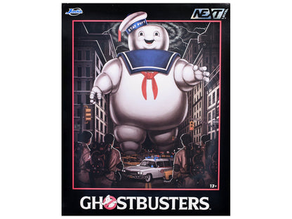 "Ghostbusters" 6" Stay Puft Marshmallow Man Figure with Nano Ecto-1 Car Diorama Set "Ghostbusters" (1984) Movie "Next Level" Series Model by Jada  free shipping USA