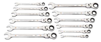 GearWrench 90T Flex Head Ratcheting Combination Wrench Sets - 86727