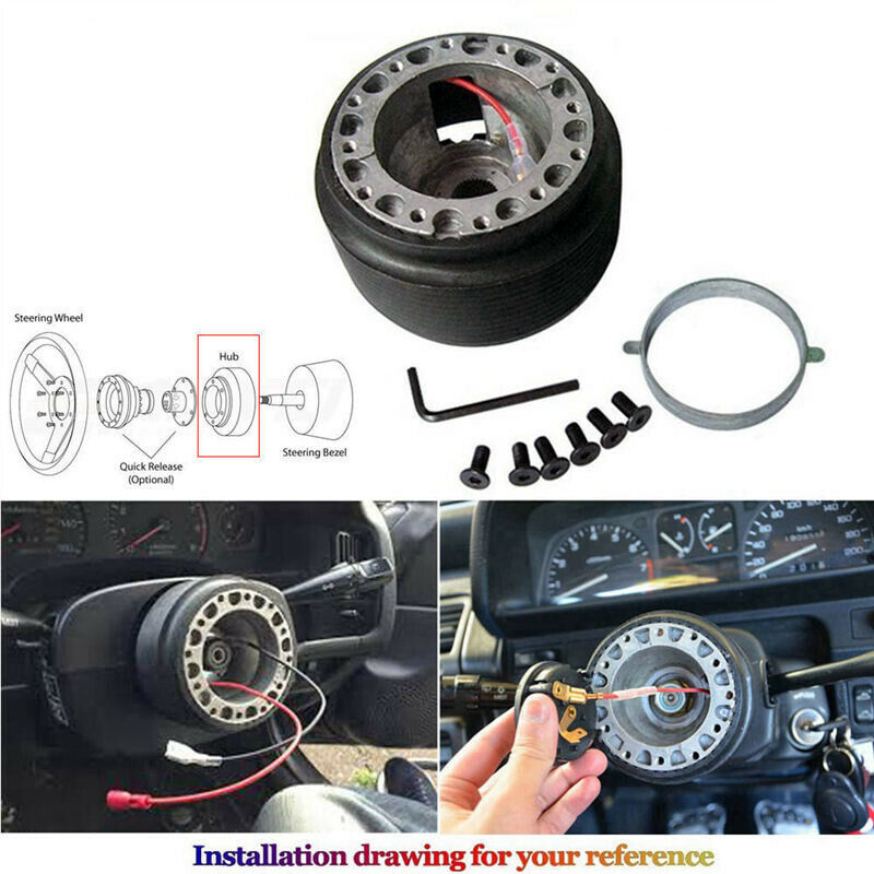 Rising Sun Suede Steering Wheel + Hub Adapter Kit For Toyota Corolla, Hilux Pickup