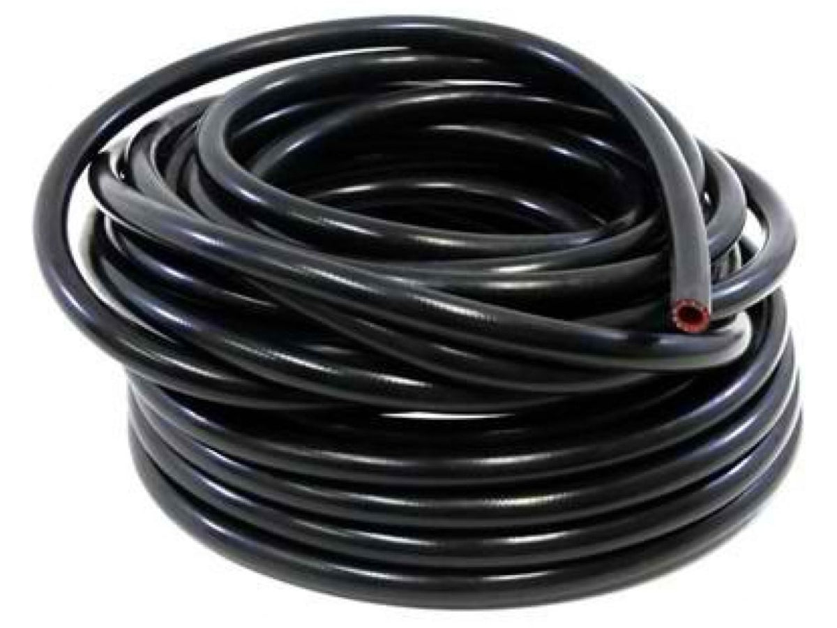 HPS 5/32" ID Black High Temp Reinforced Silicone Heater Hose Tubing, 4mm ID