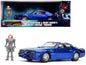 Henry Bower's Pontiac Firebird Trans Am Candy Blue with Pennywise Diecast Figurine "It Chapter Two" (2019) Movie 1/24 Diecast Model Car by Jada  free shipping USA