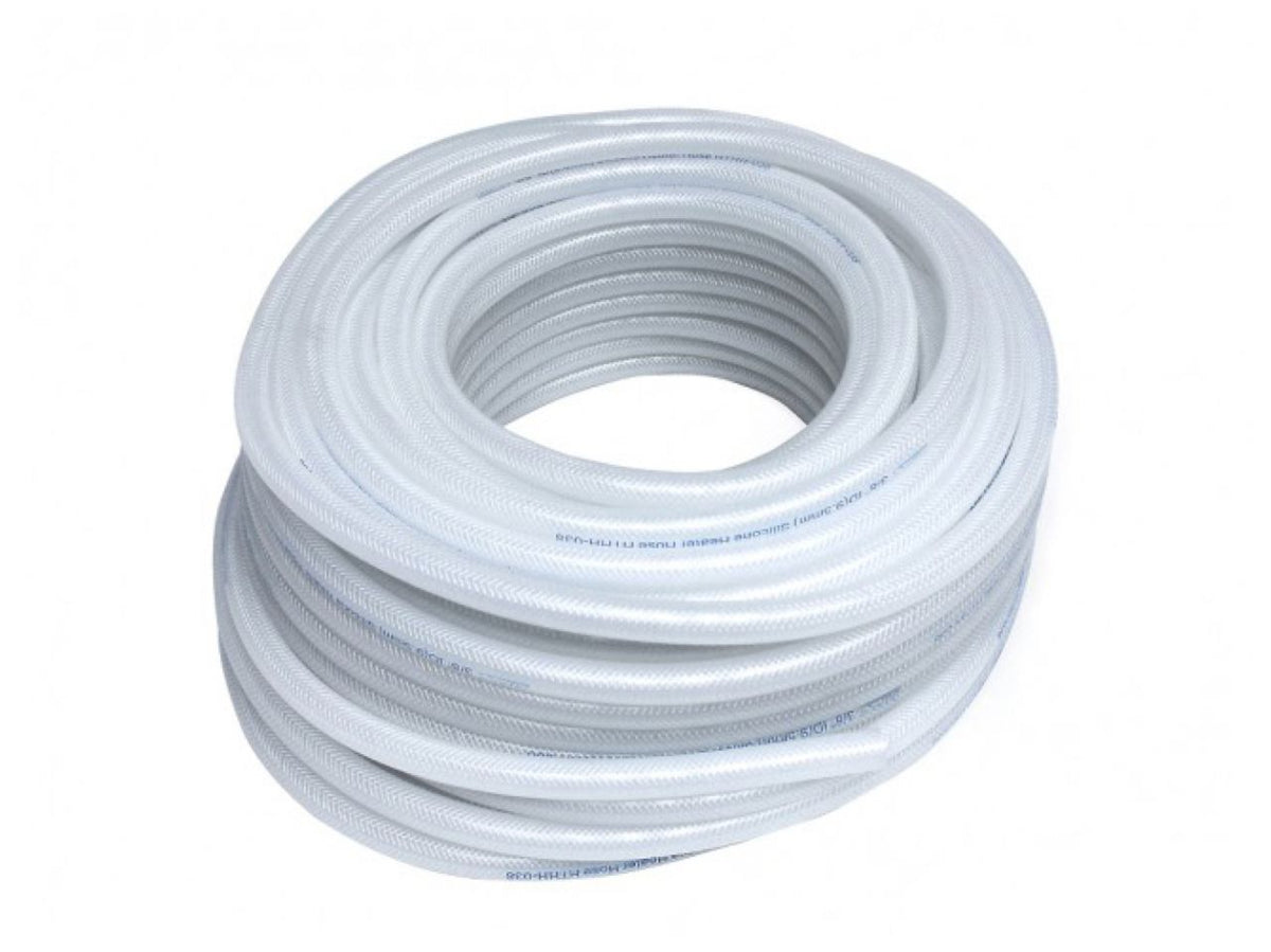 HPS High Temp 1/4" ID (6mm) Reinforced Silicone Heater Hose Clear - 100