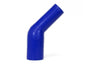 HPS 1" - 1-3/8" ID, Silicone 45 Degree Elbow Reducer Coupler Hose, High Temp 4-ply Reinforced, Blue, 25mm - 35mm ID