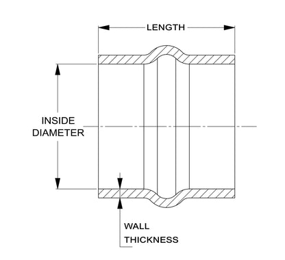 HPS Performance Products HPS 7" ID, 6" Length, Silicone Straight Hump Coupler Hose Hot Side, Ultra High Temp 6-ply Aramid Reinforced, Max. Temperature: 500F, 178mm ID