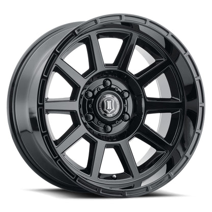 ICON Alloys Recoil Gloss Black 20 X 10 / 5 X 150 -24mm Offset 4.5" BS