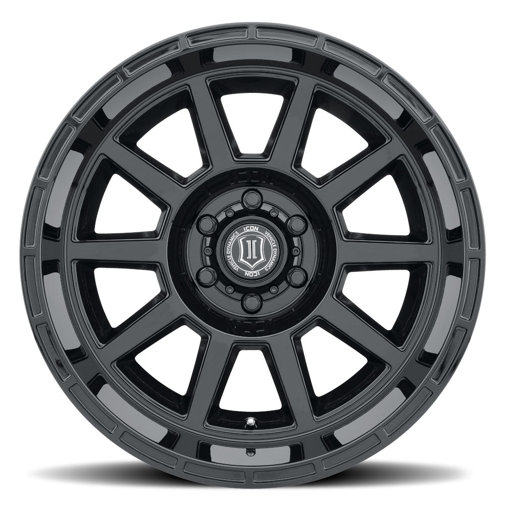 ICON Alloys Recoil Gloss Black 20 X 10 / 5 X 150 -24mm Offset 4.5" BS