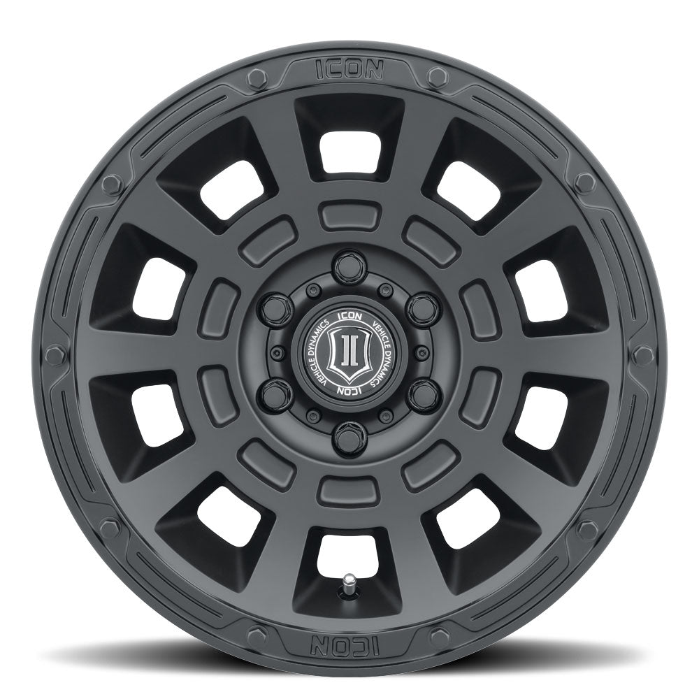 ICON Alloys Thrust Satin Black 17 X 8.5 / 6 X 5.5 25mm Offset 5.75" BS