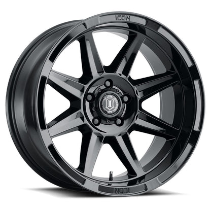 ICON Alloys Bandit Gloss Black 20 X 10 / 5 X 150 -24mm Offset 4.5" BS