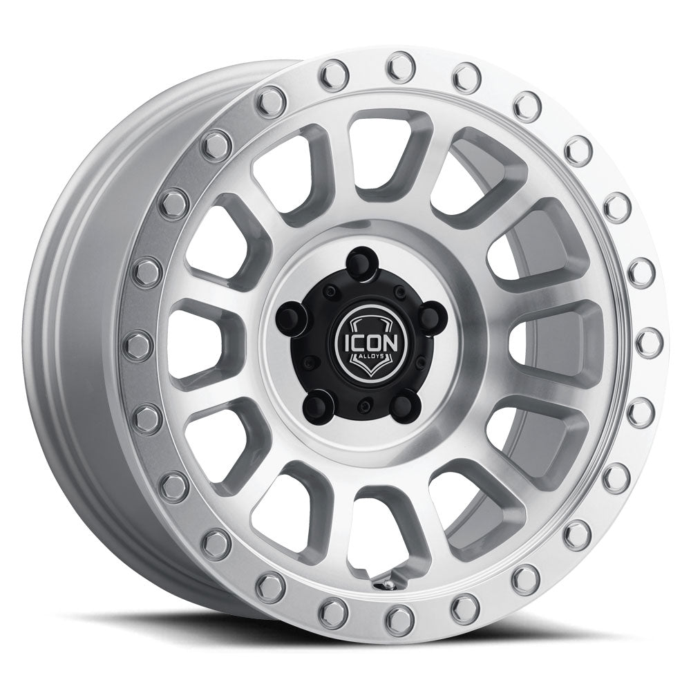 ICON Alloys Hulse Silver Machined 18 X 9 / 8 X 180 12mm Offset 5.5" BS
