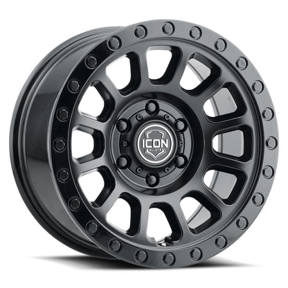 ICON Alloys Hulse Double Black 18 X 9 / 6 X 135 6mm Offset 5.25" BS