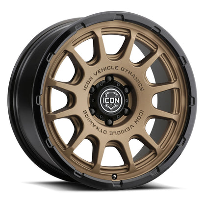 ICON Alloys Rancho Satin Bronze W/ Gloss Black Lip 20 X 9 / 6 X 5.5 0mm Offset 5" BS