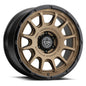 ICON Alloys Rancho Satin Bronze W/ Gloss Black Lip 20 X 9 / 5 X 5 -12mm Offset 4.5" BS
