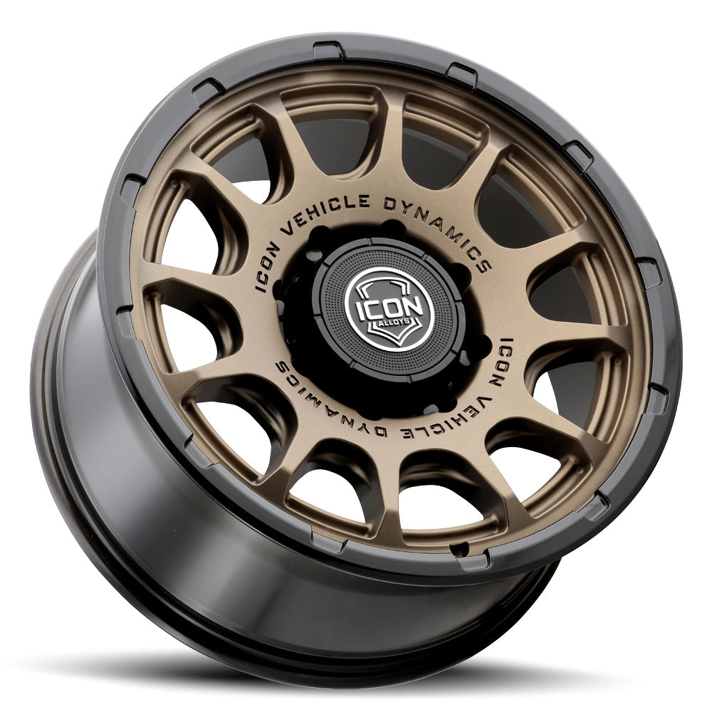 ICON Alloys Rancho Satin Bronze W/ Gloss Black Lip 20 X 9 / 8 X 170 6mm Offset 5.25" BS