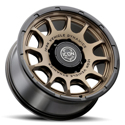ICON Alloys Rancho Satin Bronze W/ Gloss Black Lip 20 X 9 / 8 X 170 6mm Offset 5.25" BS