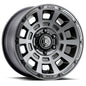 ICON Alloys Thrust Smoked Satin Black 17 X 8.5 / 6 X 5.5 25mm Offset 5.75" BS