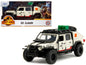 Jeep Gladiator Pickup Truck with Equipment Shell Beige with Graphics "Biosyn Genetics" "Jurassic World Dominion" (2022) Movie "Hollywood Rides" Series 1/32 Diecast Model Car by Jada  free shipping USA