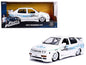 Jesse's Volkswagen Jetta White with Graphics "Fast & Furious" Movie 1/24 Diecast Model Car by Jada  free shipping USA