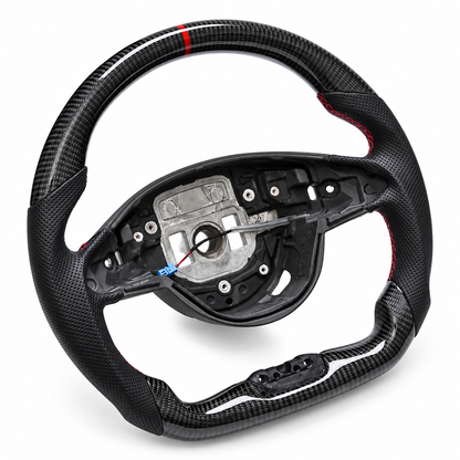 Carbon Fiber Heated Steering Wheel Red Stripe for Mercedes Benz W205 C63 CLA GLE GLS