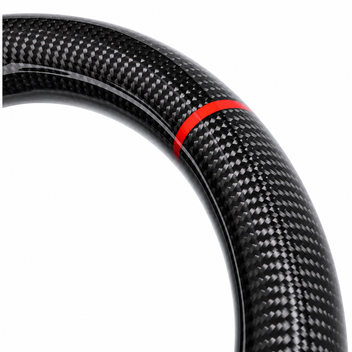 Carbon Fiber Heated Steering Wheel Red Stripe for Mercedes Benz W205 C63 CLA GLE GLS