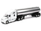 Kenworth T680 Truck White with Oil Tanker Trailer Chrome "Long Haul Trucker" Series 1/32 Diecast Model by New Ray  free shipping USA