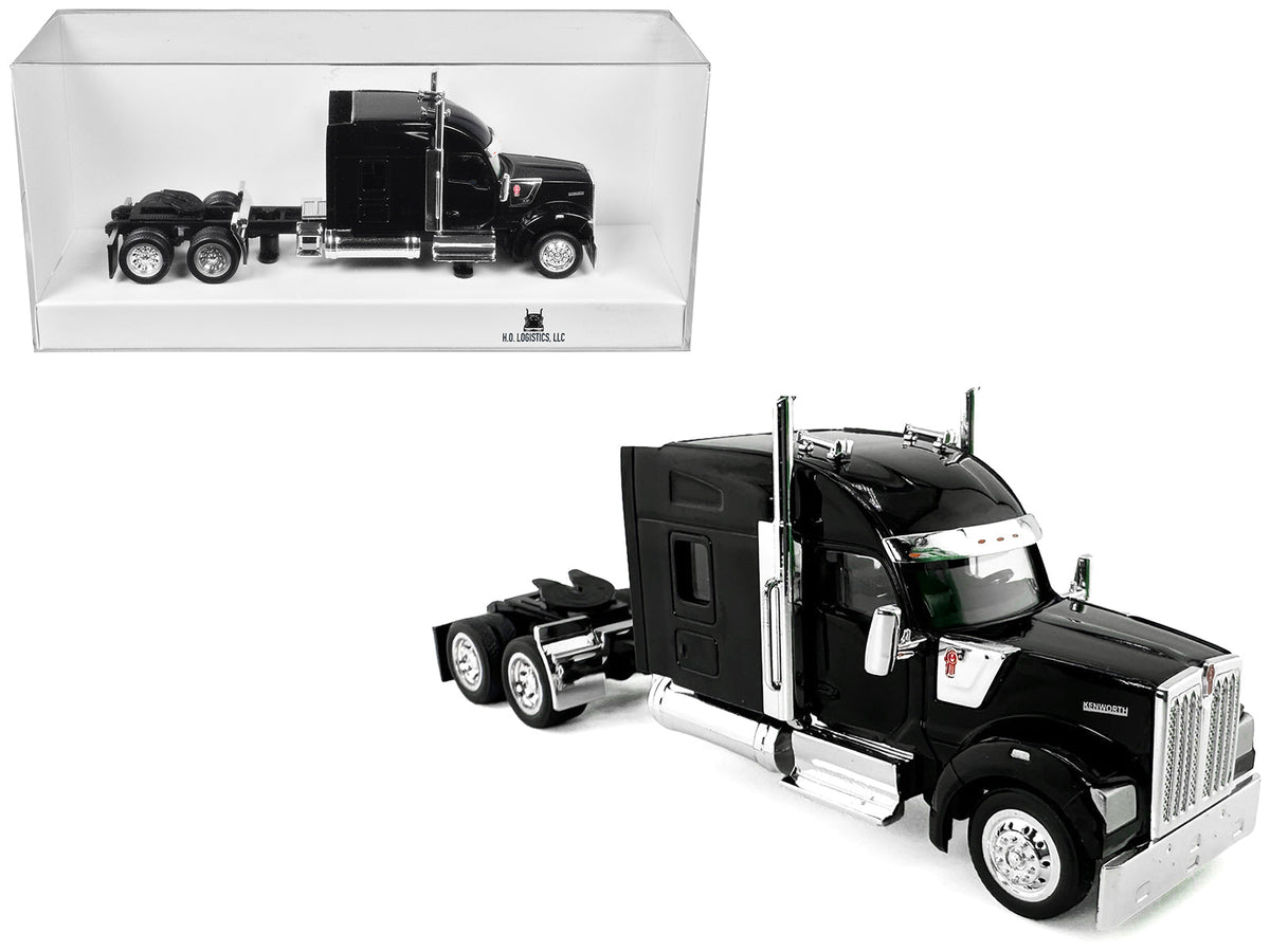 Kenworth W990 with Stand Up Sleeper Cab Black 1/87 (HO) Plastic Model Car by HO Logistics  free shipping USA