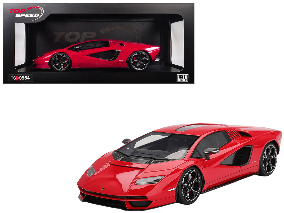 Lamborghini Countach LPI 800-4 Rosso Mars Red 1/18 Model Car by Top Speed  free shipping USA