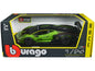 Lamborghini Essenza SCV12 #63 Green Metallic and Black "Squadra Corse" "Race" Series 1/24 Diecast Model Car by Bburago  free shipping USA