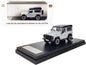 Land Rover Defender 90 Works V8 Silver Metallic with Black Top "70th Edition" 1/64 Diecast Model Car by LCD Models  free shipping USA