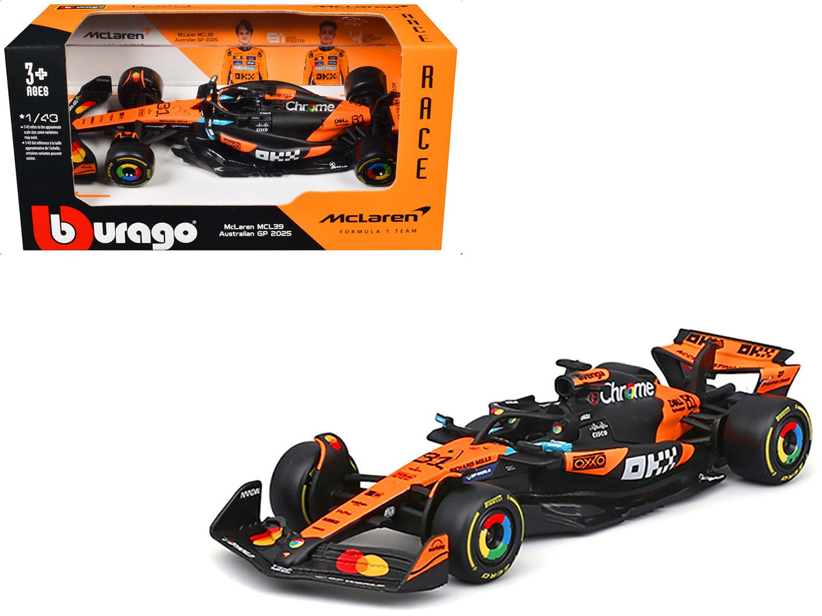McLaren MCL39 #81 Oscar Piastri "OKX" Formula One F1 "Australian GP" (2025) "Race" Series 1/43 Diecast Model Car by Bburago  free shipping USA