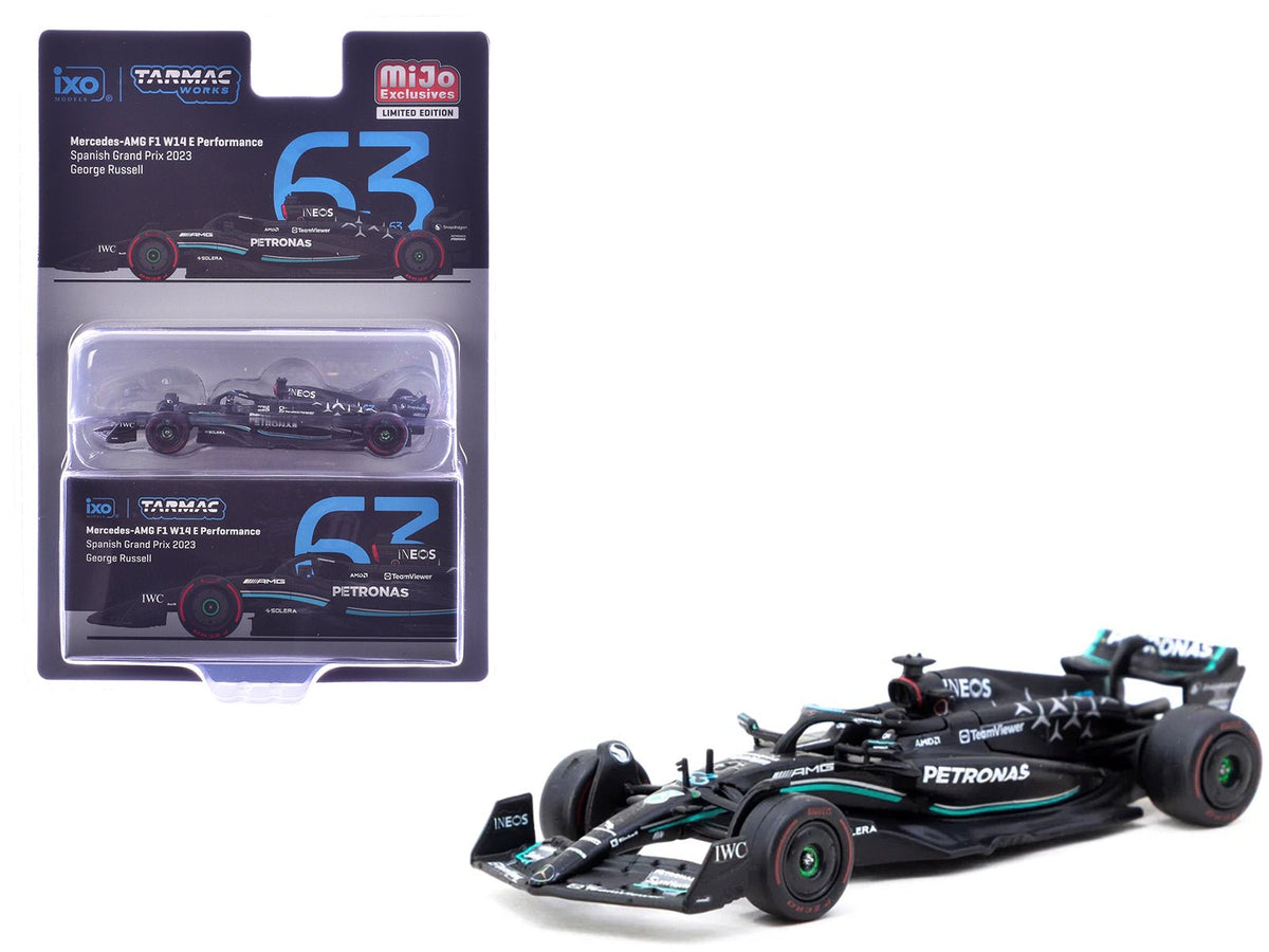Mercedes-AMG F1 W14 E Performance #63 George Russell 3rd Place Formula One F1 "Spanish GP" (2023) "Global64" Series 1/64 Diecast Model Car by Tarmac Works  free shipping USA