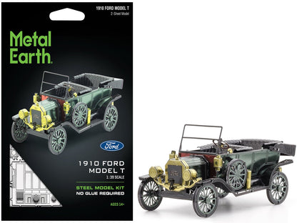 Model Kit 1910 Ford Model T Green (Moderate Difficulty) Steel Model by Metal Earth  free shipping USA