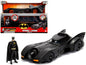 Model Kit Batmobile Matt Black with Batman Diecast Figurine "Batman" (1989) Movie "Build N' Collect" 1/24 Diecast Model Car by Jada  free shipping USA