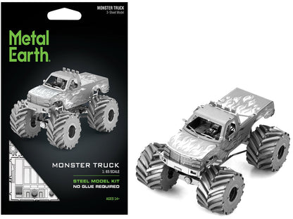 Model Kit Monster Truck with Flame Graphics (Moderate Difficulty) Steel Model by Metal Earth  free shipping USA