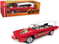 Monkeemobile Red with White Top and Interior "The Monkees" with Four Monkees Figure Cutouts "Silver Screen Machines" Series 1/18 Diecast Model Car by Auto World  free shipping USA