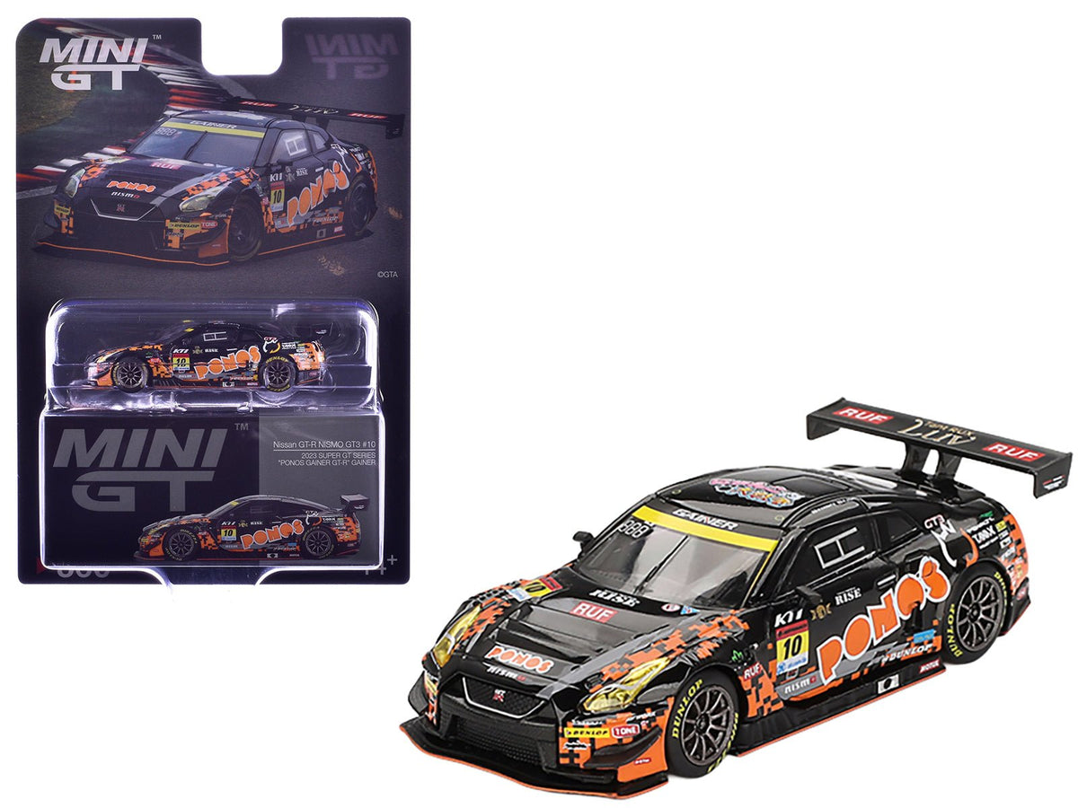 Nissan GT-R NISMO GT3 #10 Hironobu Yasuda - Riki Okusa "PONOS GAINER" "Super GT Series" (2023) Limited Edition 1/64 Diecast Model Car by Mini GT  free shipping USA