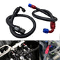 Black Fuel Hose Oil Fuel Gas Line AN6-AN8-AN10 Nylon Braided / BUILD YOUR OWN