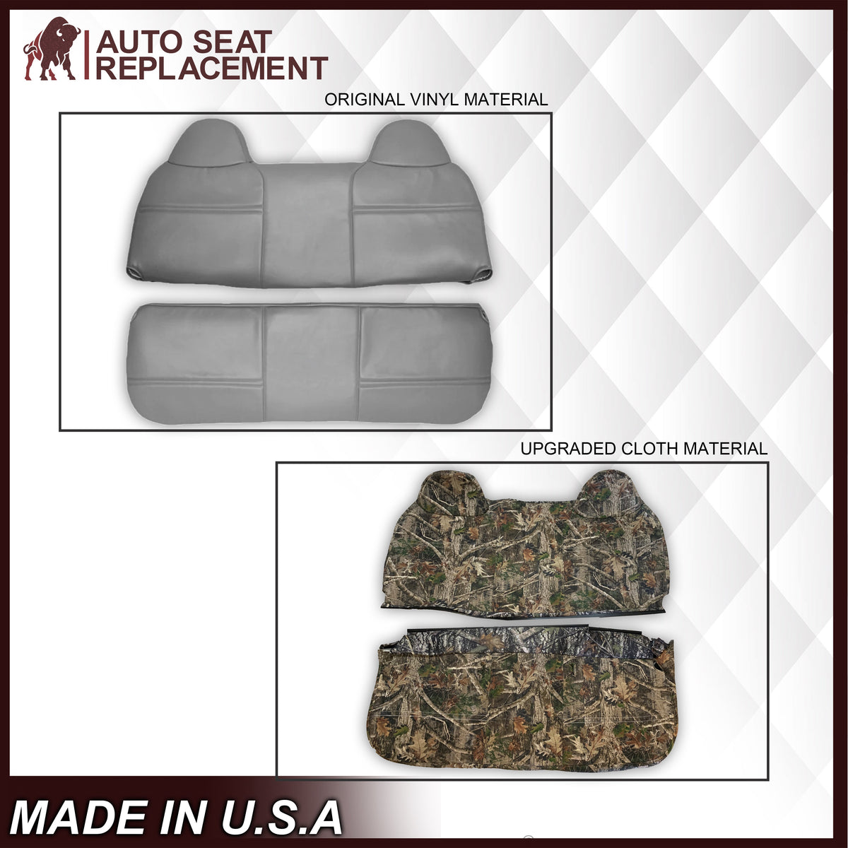 2003 - 2007 Ford F250 F350 F450 F550 Super Duty XL Work Truck Custom Bench Seat Covers