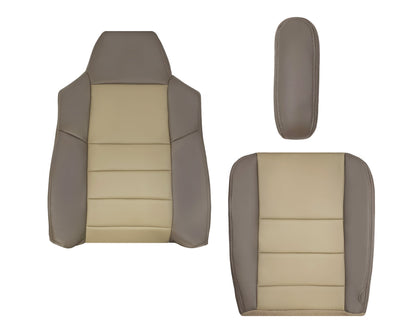 2002 - 2004 Ford Excursion Eddie Bauer Replacement Seat Covers 2 Tone Gray-Tan: Choose From Variations