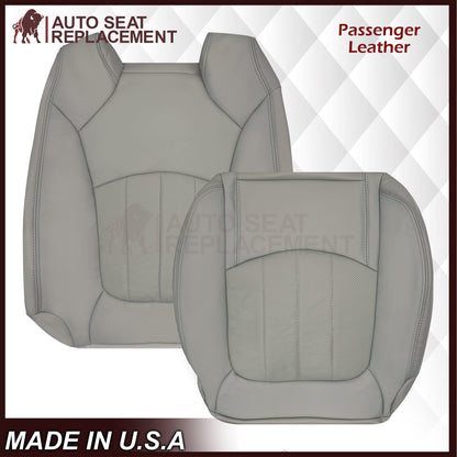 2007-2012 GMC Acadia Denali/SLT Replacement Leather/Syn. Leather Seat Cover: Gray, Perforated