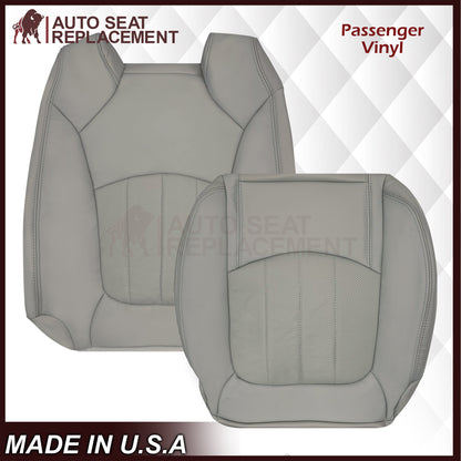 2007-2012 GMC Acadia Denali/SLT Replacement Leather/Syn. Leather Seat Cover: Gray, Perforated
